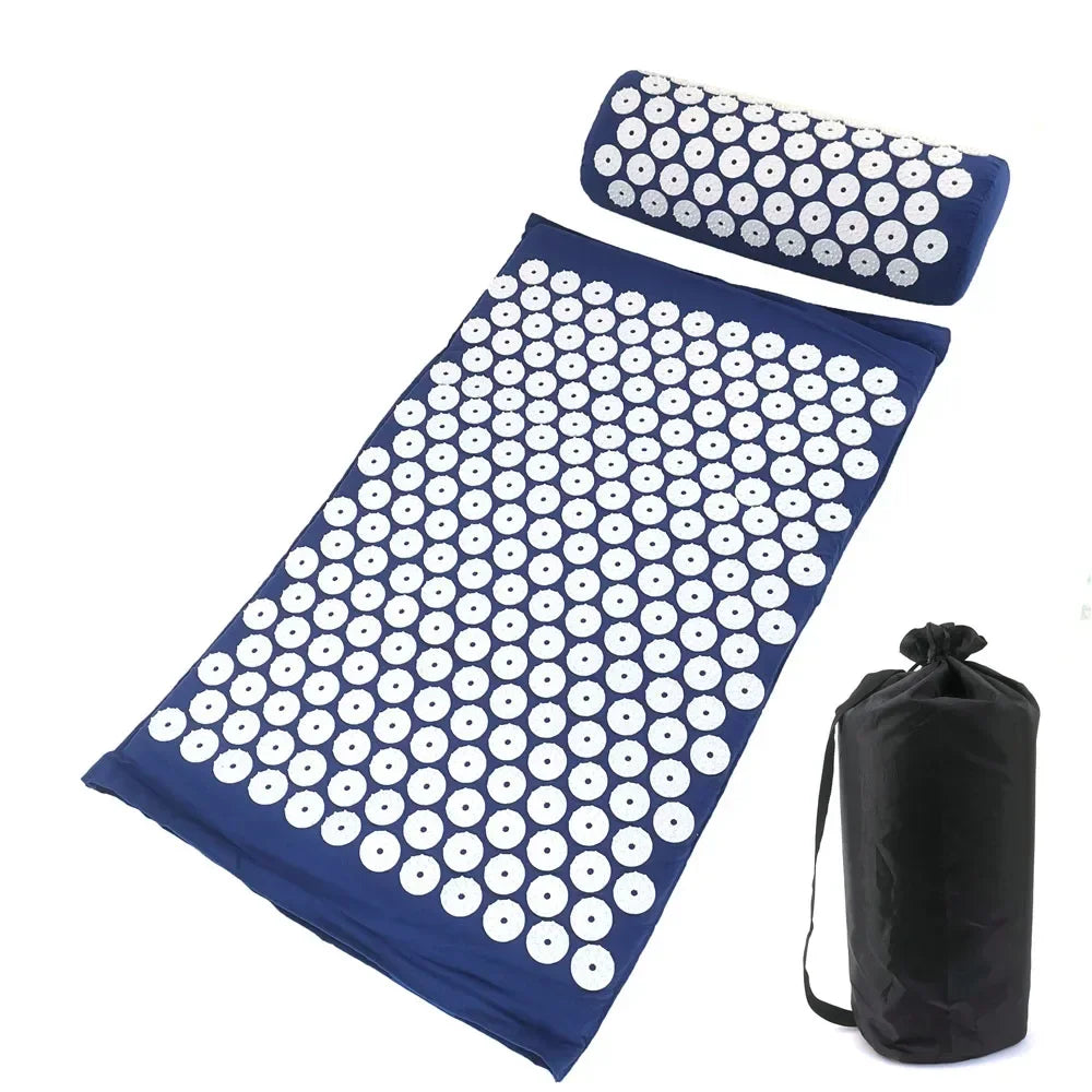 Tapis d'acupression Yozena coloris Nuit avec coussin et sac